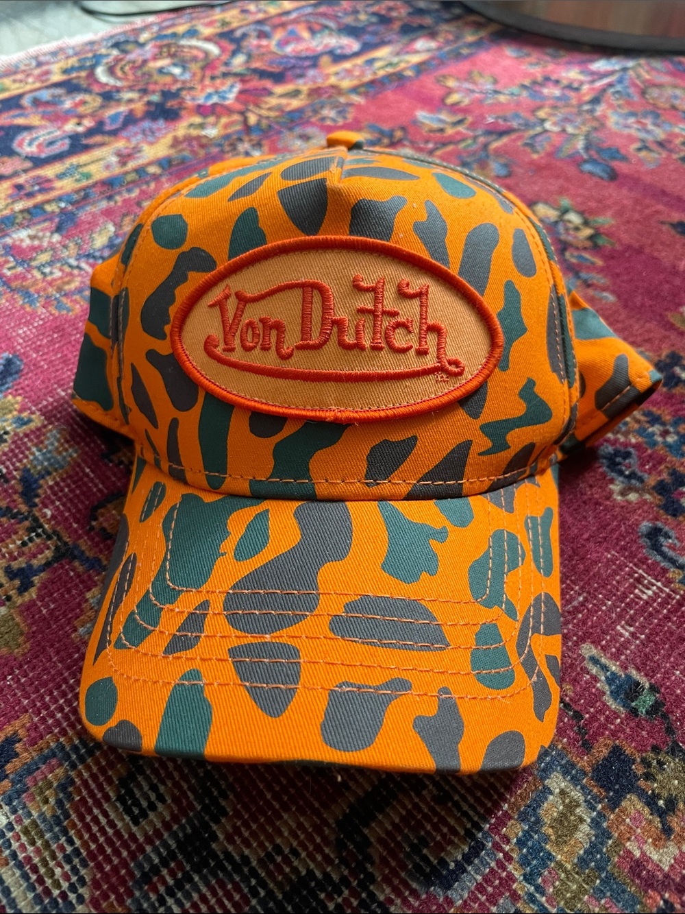 Von Dutch orange camo hat